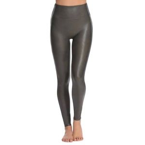 Spanx Faux Leather Leggings in Color Gunmetal